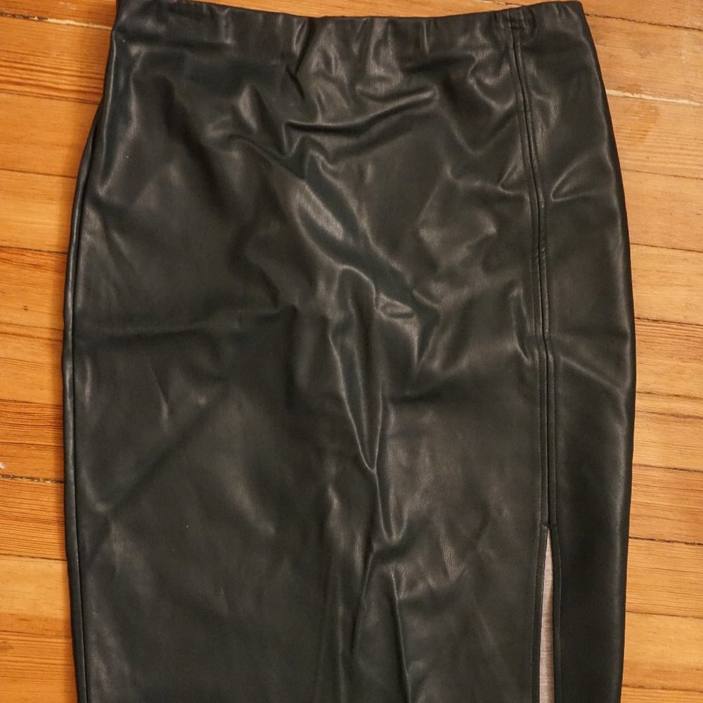 Faux Leather Pencil Skirt